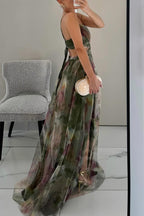 Women's Floral Maxi Dress – Effortless Elegance Summer Style-Summer Dress-Orange-S-