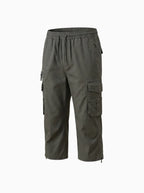 Marcus Men's Long Cotton Cargo Shorts-Cargo Shorts-CAMOUFIT-Gray-M-Camoufit