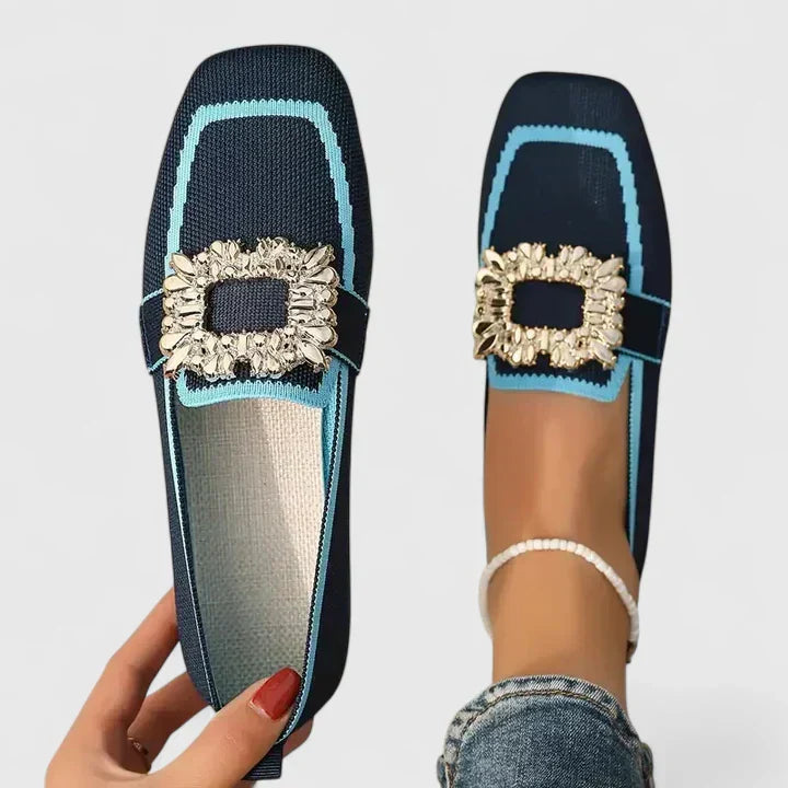 Verisse | Women's Orthopedic Loafers – Cushioned Support Elegant Fit-Women's Loafers-Blue-4-