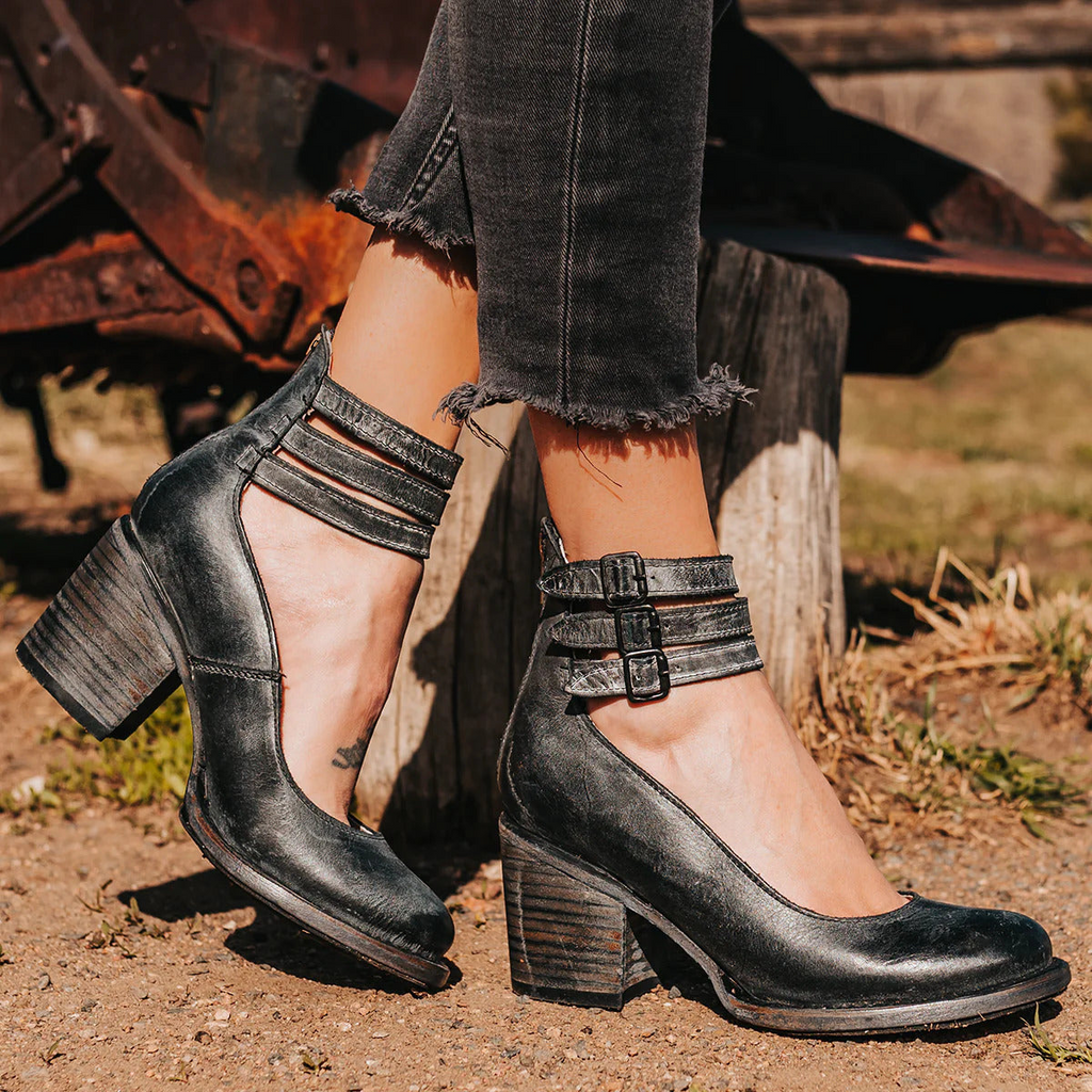 SUENTA Melanie | Elegante, bequeme und standfeste Absätze Schwarz