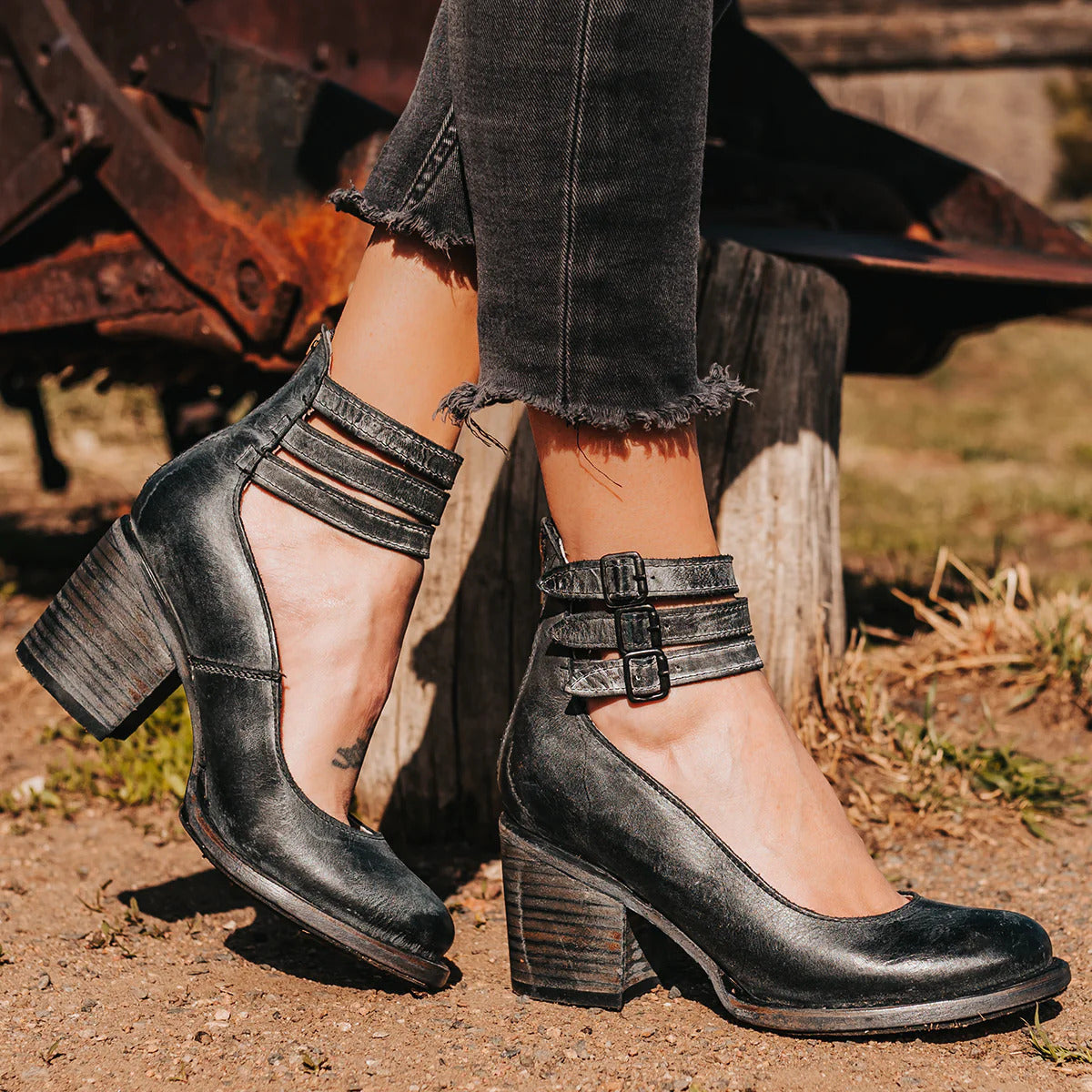 SUENTA Melanie | Elegante, bequeme und standfeste Absätze Schwarz