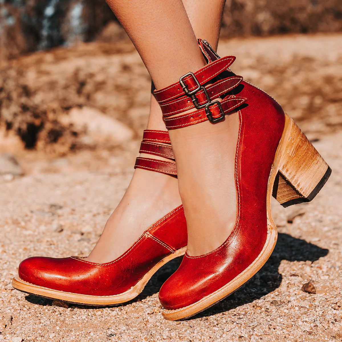 SUENTA Melanie | Elegante, bequeme und standfeste Absätze Rot