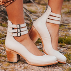 SUENTA Melanie | Elegante, bequeme und standfeste Absätze Weiß