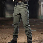 Mens Waterproof Fleece Lined Tactical Cargo Pants Outdoor Hiking Trousers-Tactical Cargo Pants-CAMOUFIT-Green-S-Camoufit