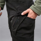 Mens Waterproof Fleece Lined Tactical Cargo Pants Outdoor Hiking Trousers-Tactical Cargo Pants-CAMOUFIT-Green-S-Camoufit