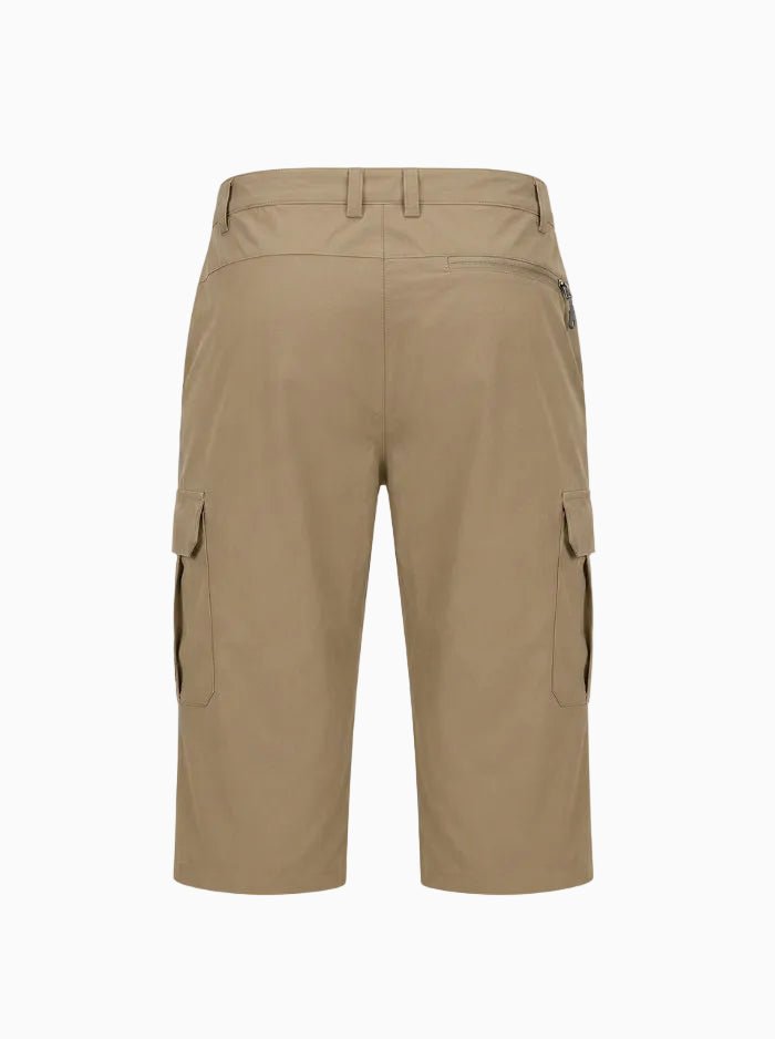 Men’s Lightweight Quick-Dry Stretch Cargo Shorts-Cargo Shorts-CAMOUFIT-Khaki-M-Camoufit