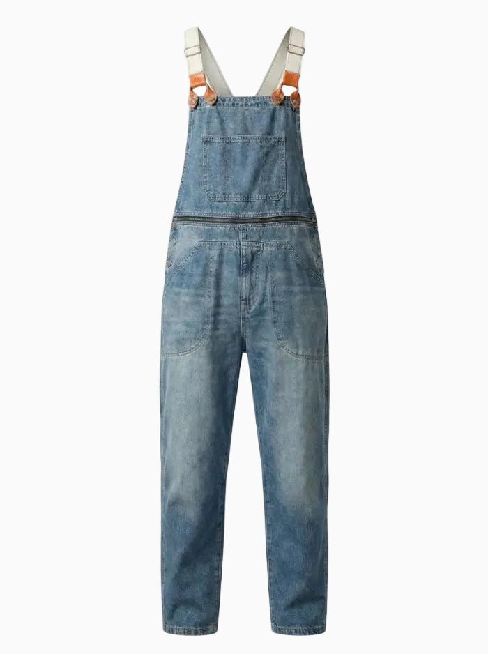 Men's Classic Workwear Denim Overalls-Jumpsuits & Overalls-CAMOUFIT-Light Blue-S-Camoufit