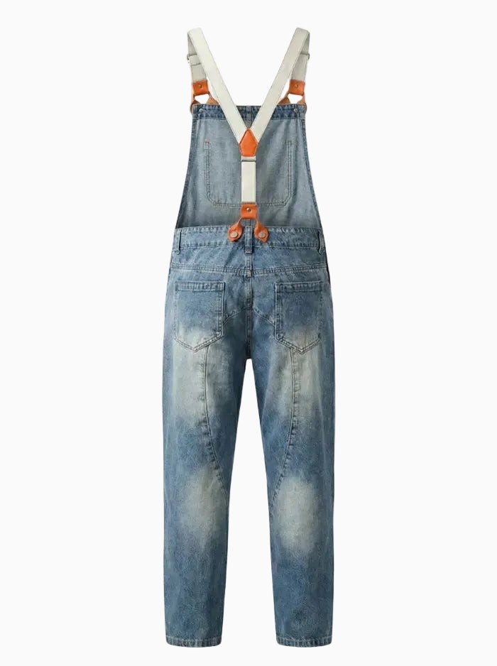 Men's Classic Workwear Denim Overalls-Jumpsuits & Overalls-CAMOUFIT-Light Blue-S-Camoufit