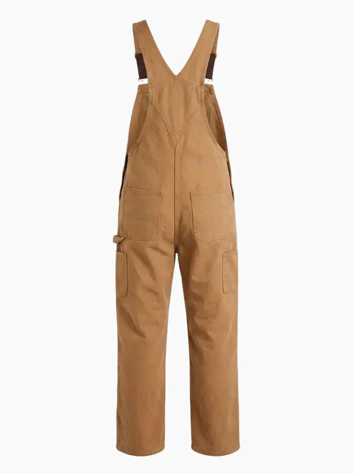Men's Duck Bib Overalls Canvas Workwear Dungarees-Jumpsuits & Overalls-CAMOUFIT-Camel-S-Camoufit
