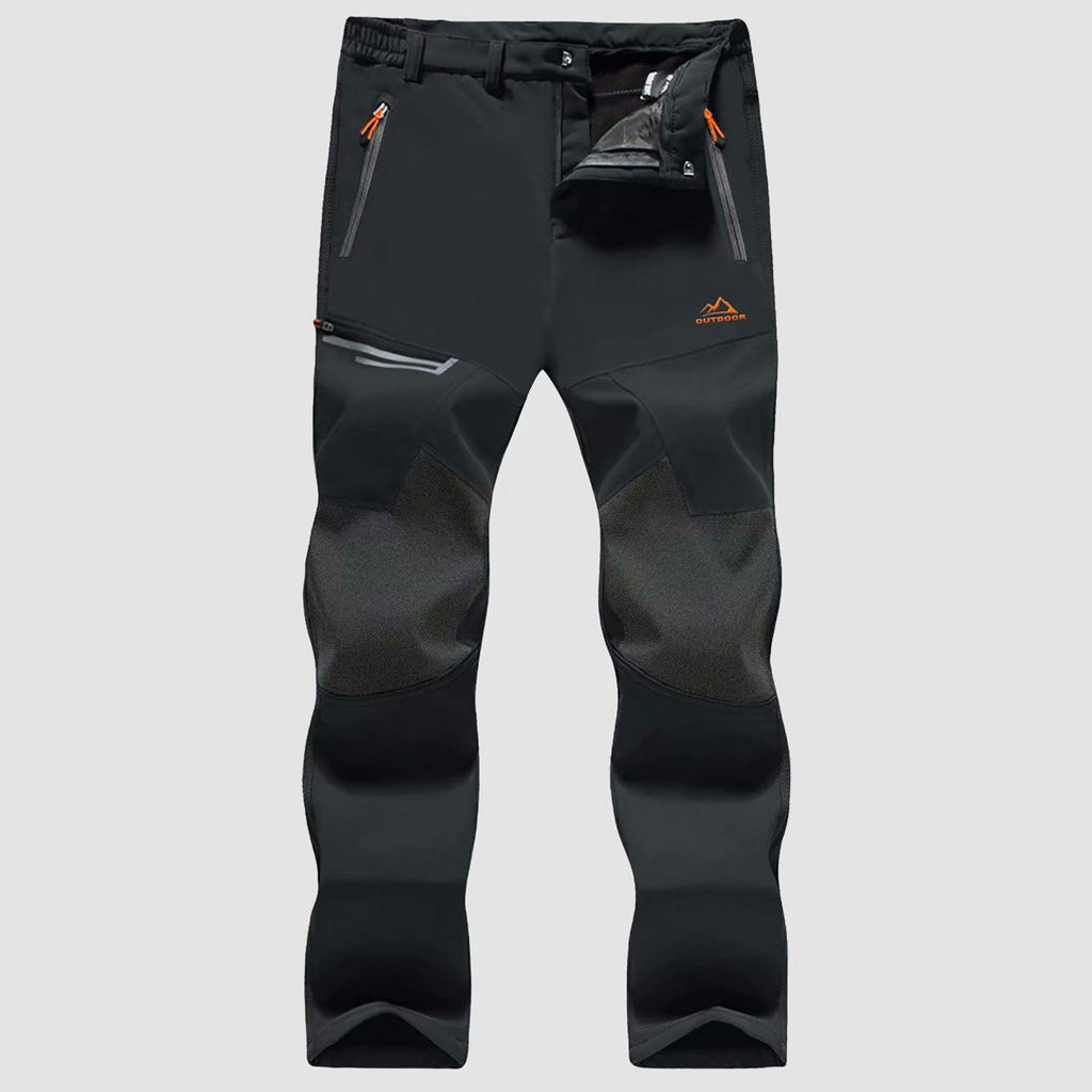 Arden Men's Fleece-Lined Ski Pants-Men's Fleece Lined Pants-CAMOUFIT-Black-30-Camoufit