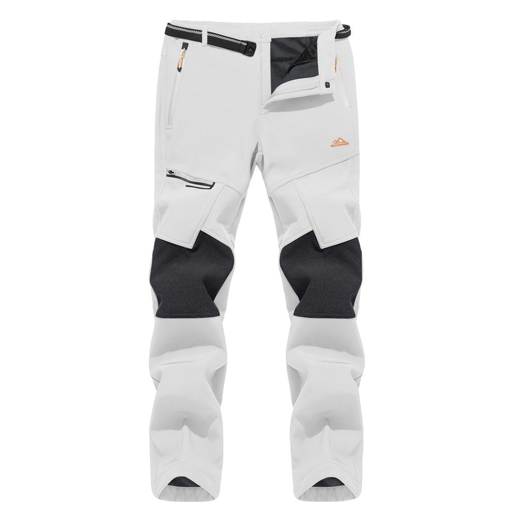 Arden Men's Fleece-Lined Ski Pants-Men's Fleece Lined Pants-CAMOUFIT-White-30-Camoufit