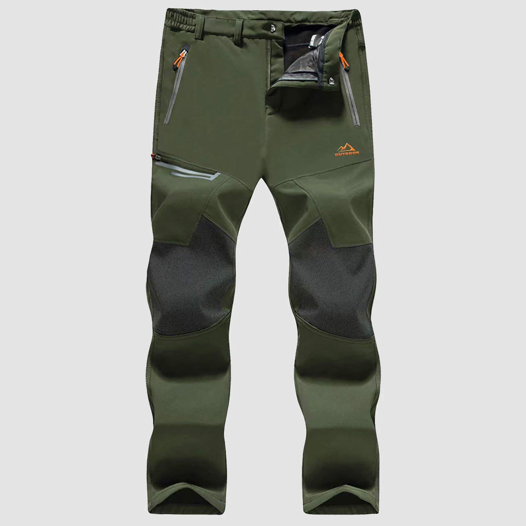 Arden Men's Fleece-Lined Ski Pants-Men's Fleece Lined Pants-CAMOUFIT-Army Green-30-Camoufit