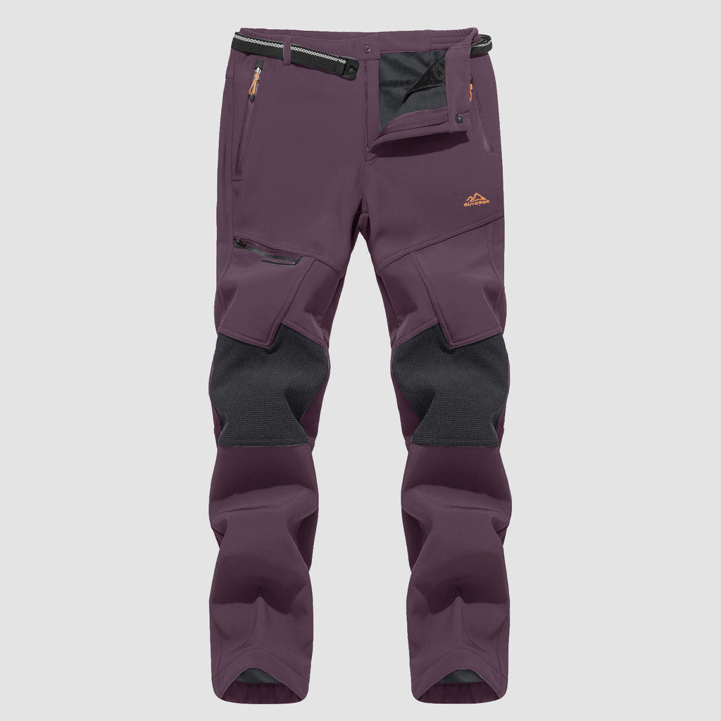 Arden Men's Fleece-Lined Ski Pants-Men's Fleece Lined Pants-CAMOUFIT-Purple-30-Camoufit