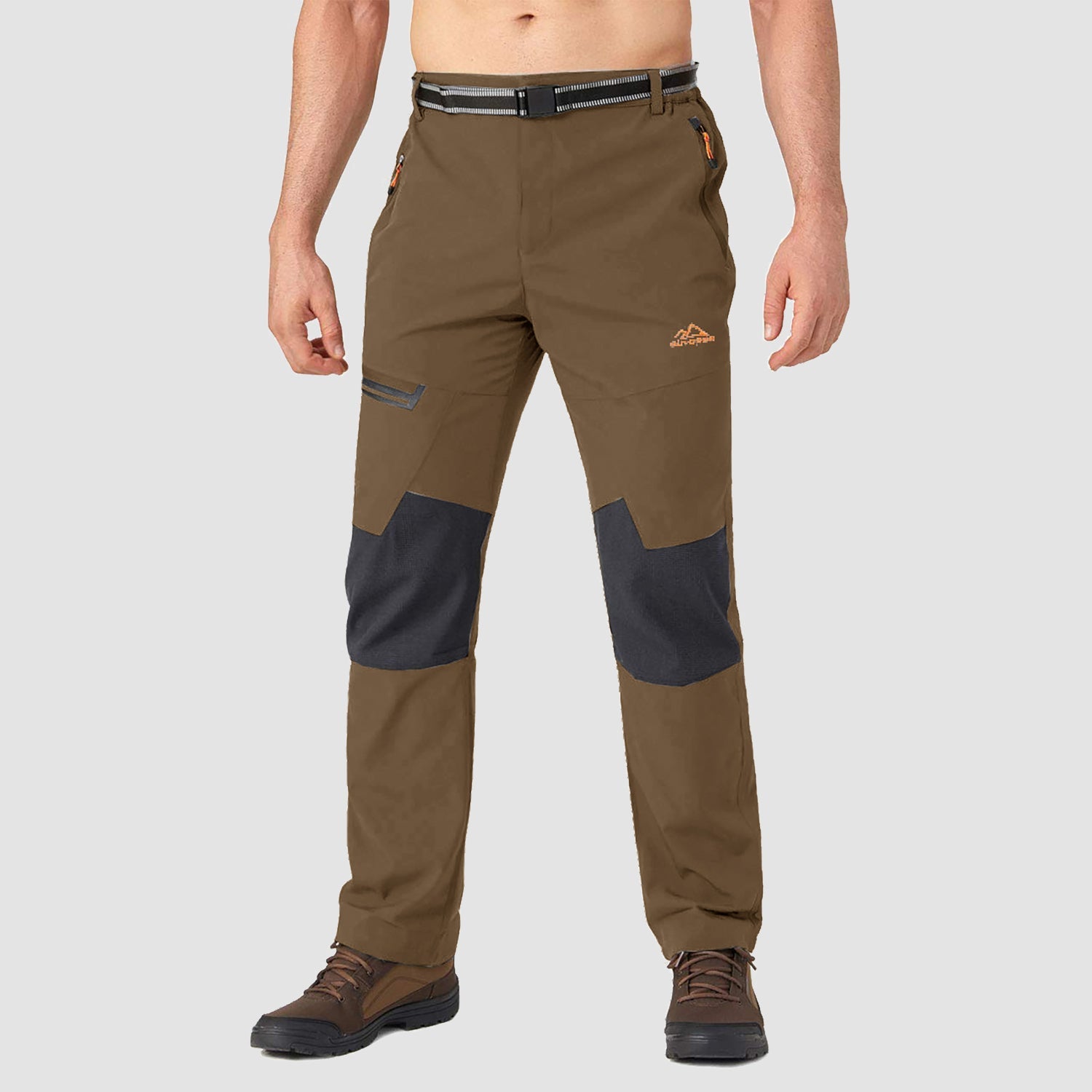 Arden Men's Fleece-Lined Ski Pants-Men's Fleece Lined Pants-CAMOUFIT-Brown-30-Camoufit