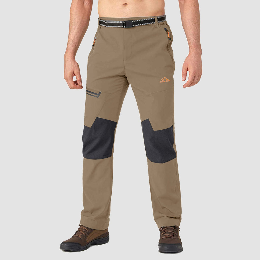 Arden Men's Fleece-Lined Ski Pants-Men's Fleece Lined Pants-CAMOUFIT-Brown-30-Camoufit