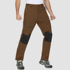 Arden Men's Fleece-Lined Ski Pants-Men's Fleece Lined Pants-CAMOUFIT-Brown-30-Camoufit