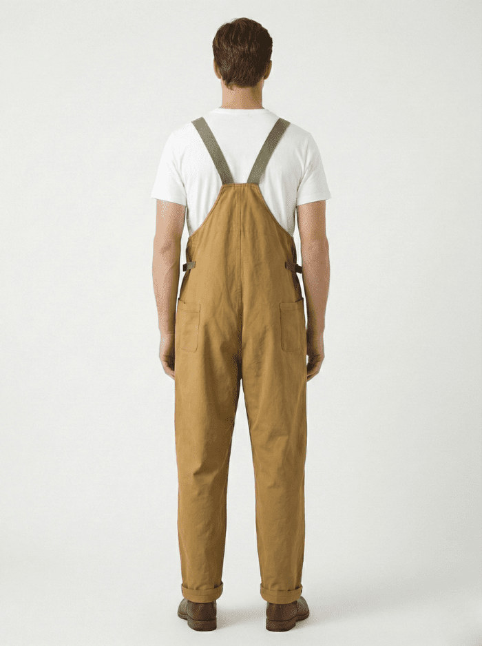 Men's Loose Stretch Overalls with Unique Pocket-Jumpsuits & Overalls-CAMOUFIT-Brown-S(Jeans 31)-Camoufit