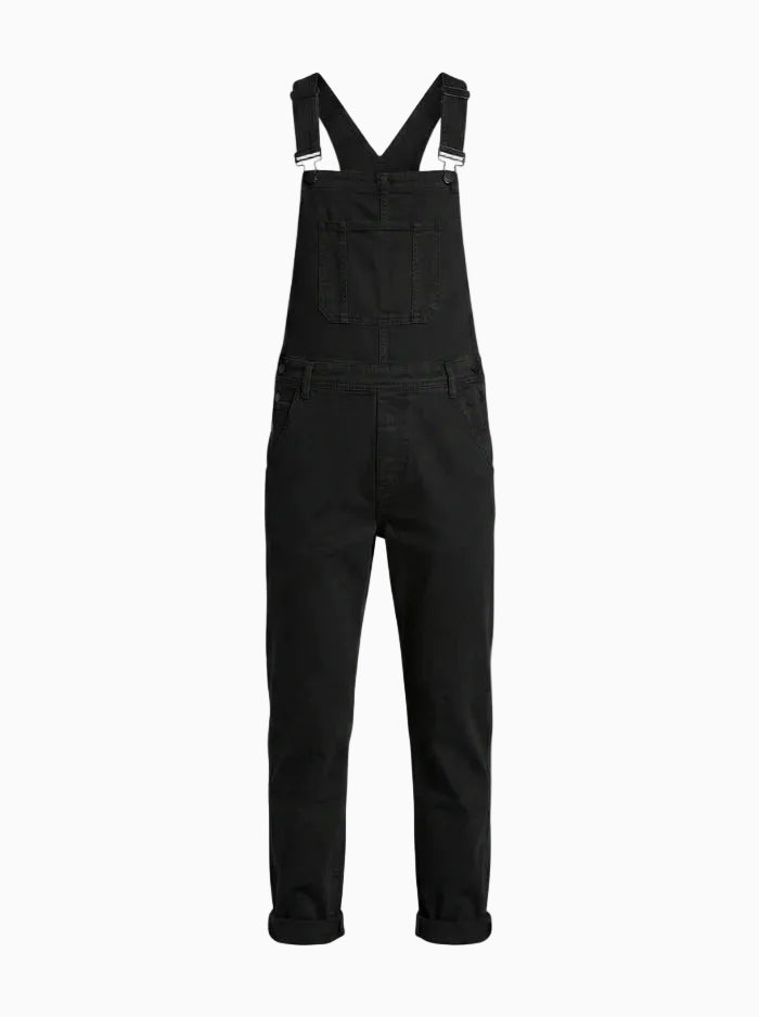 Men's Medium Wash Denim Bib Overalls-Jumpsuits & Overalls-CAMOUFIT-Medium Blue-S(Jeans 28)-Camoufit