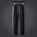 Men's Track Set – Athletic Stripe Flexible Comfort Fit-Men's Tracksuit-Black-M-
