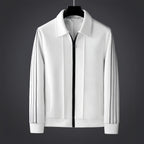 Men's Track Set – Athletic Stripe Flexible Comfort Fit-Men's Tracksuit-White-M-
