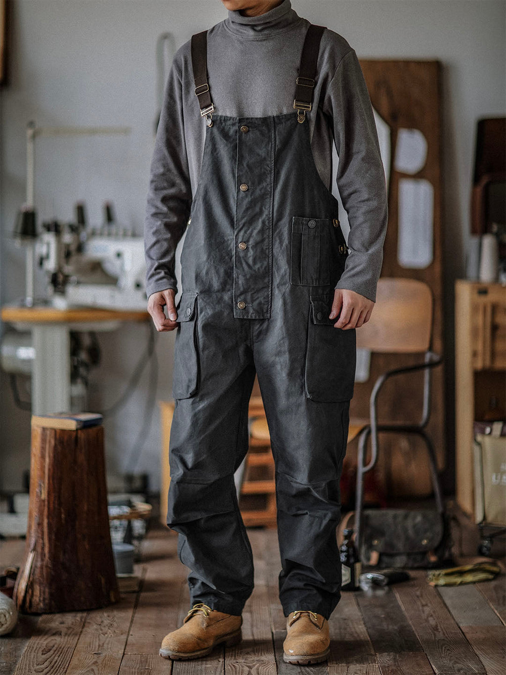 Men's Overalls Canvas Durable Utility Workwear 1