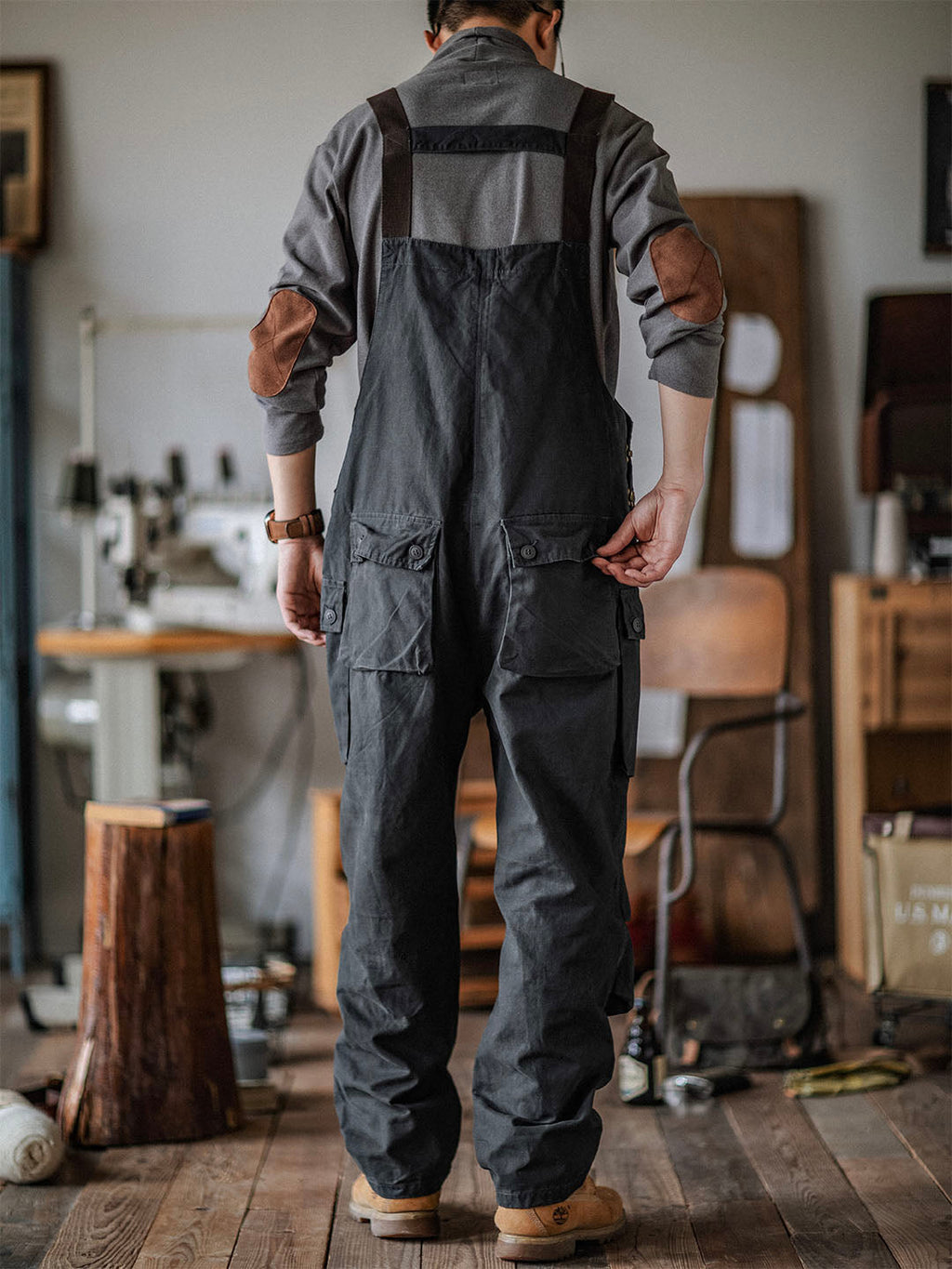 Men's Overalls Canvas Durable Utility Workwear 2