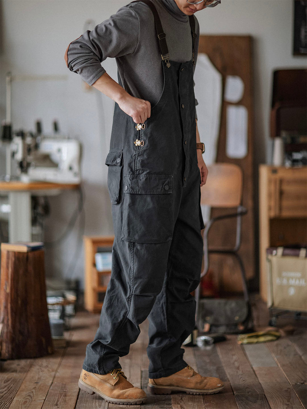 Men's Overalls Canvas Durable Utility Workwear 3