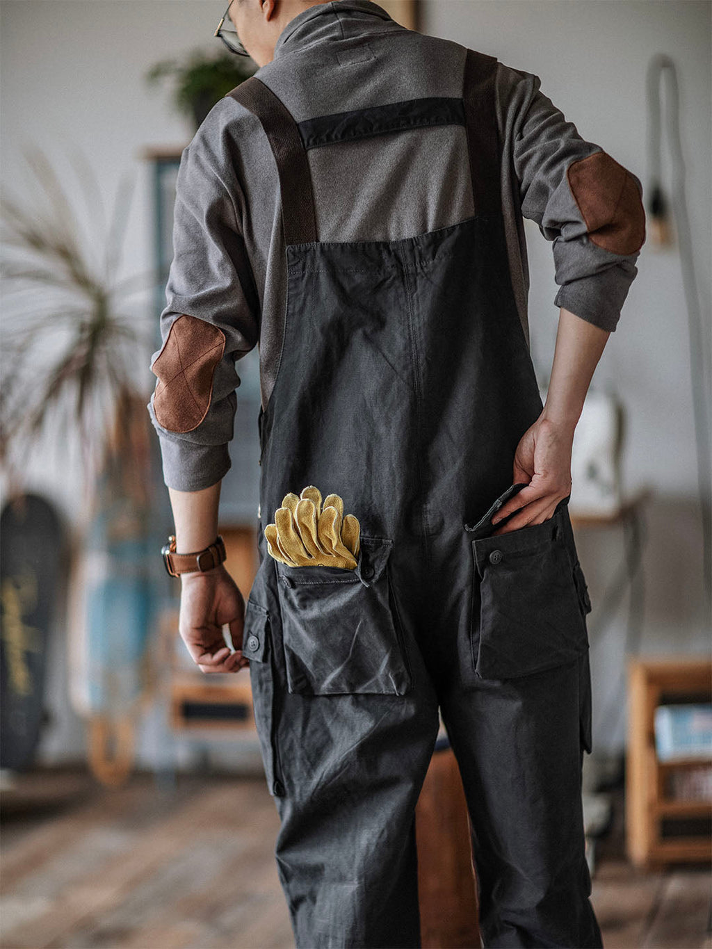 Men's Overalls Canvas Durable Utility Workwear 7