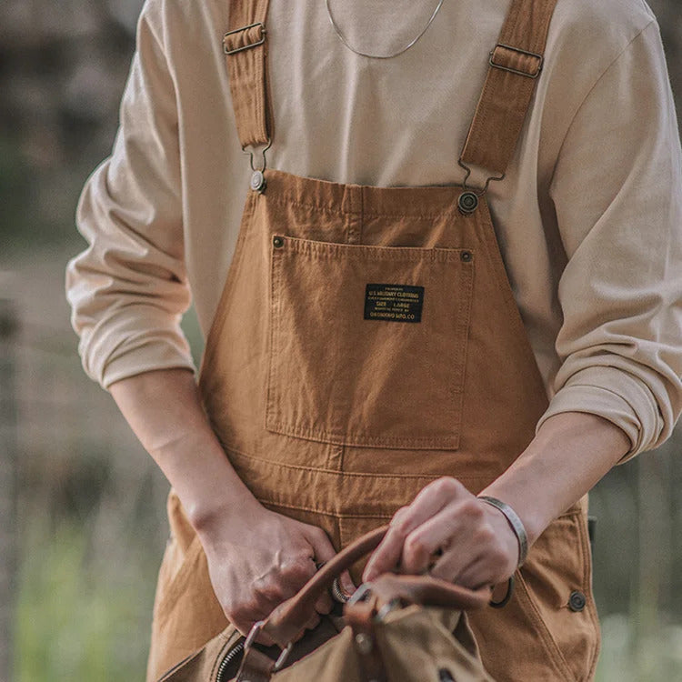 Mens en's Overalls Cotton Canvas Slim Fit with Pockets 2