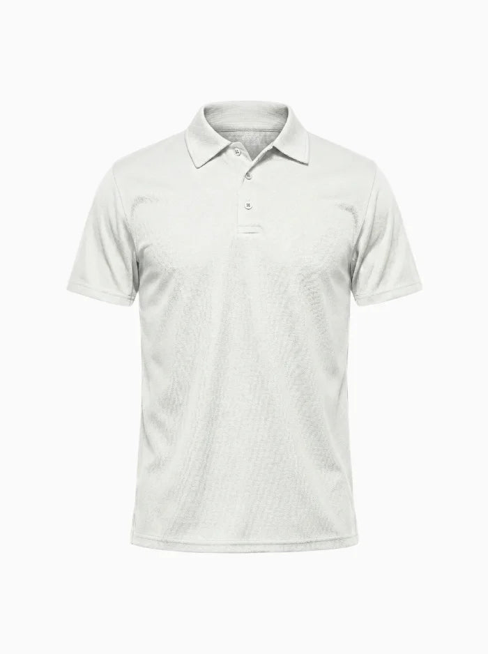 Men’s Quick-Dry Performance Golf Polo Shirt-Polo Shirt-CAMOUFIT-White-S-Camoufit