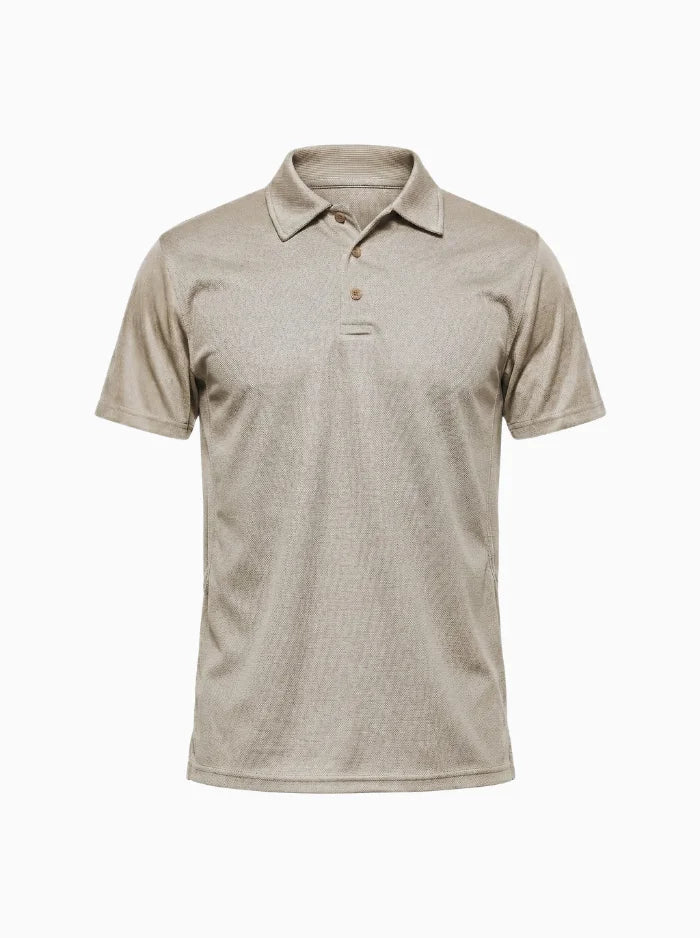 Men’s Quick-Dry Performance Golf Polo Shirt-Polo Shirt-CAMOUFIT-Khaki-S-Camoufit