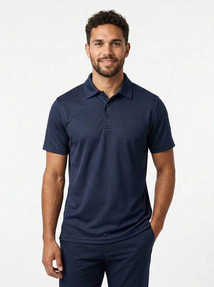 Men’s Quick-Dry Performance Golf Polo Shirt-Polo Shirt-CAMOUFIT-Navy-S-Camoufit