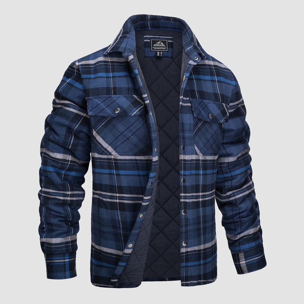 Noah Men's Quilted Flannel Jacket Winter Padded-Flannel Quilted Jacket-CAMOUFIT-Blue Grey-S-Camoufit