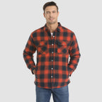 Noah Men's Quilted Flannel Jacket Winter Padded-Flannel Quilted Jacket-CAMOUFIT-Orange-S-Camoufit