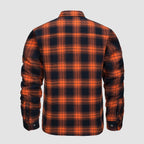 Noah Men's Quilted Flannel Jacket Winter Padded-Flannel Quilted Jacket-CAMOUFIT-Orange-S-Camoufit