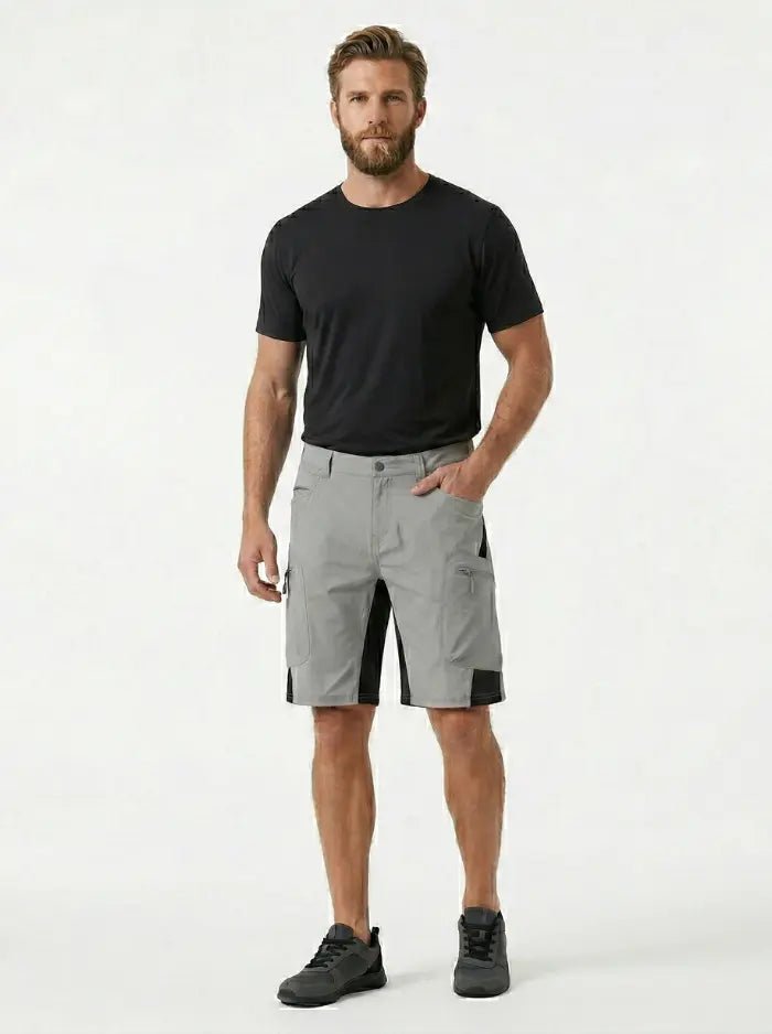 Men’s Ripstop Quick-Dry Cargo Shorts-Cargo Shorts-CAMOUFIT-Light Grey-M-Camoufit