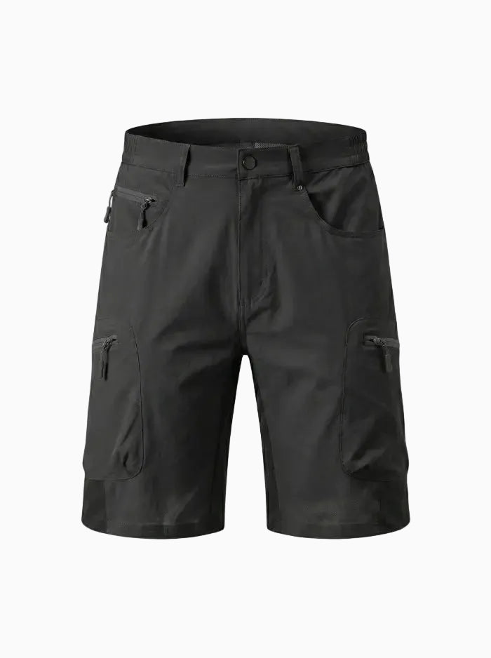 Men’s Ripstop Quick-Dry Cargo Shorts-Cargo Shorts-CAMOUFIT-Black-M-Camoufit