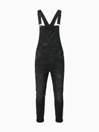 Men's Skinny Fit Stretch Denim Overalls-Jumpsuits & Overalls-CAMOUFIT-Blue-S-Camoufit