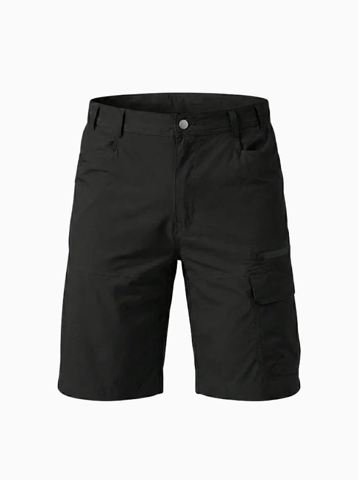 Men’s SunShield Stretch Utility Cargo Shorts-Cargo Shorts-CAMOUFIT-Black-M-Camoufit