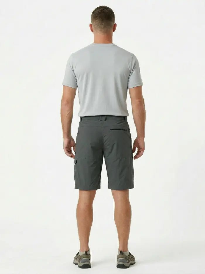 Men’s SunShield Stretch Utility Cargo Shorts-Cargo Shorts-CAMOUFIT-Khaki-M-Camoufit