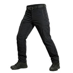 Valerio | Tactical Pants for Men - UPF 50 Waterproof Quick Dry Polyester Slim Multi Pocket Fit-Tactical Pants-Black-28W/30L-Camoufit