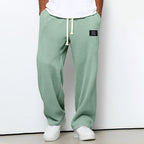 Marlo | Men's Waffle Knit Jogger Pants with Drawstring Waist Elastic Waistband Casual Trackies-Sweatpants-Green-S-