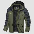 Ethan Men's Water Repellent Ski Jacket Winter Fleece Lined-Men's Ski Winter Jacket-CAMOUFIT-Army Green-S-Camoufit