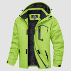 Ethan Men's Water Repellent Ski Jacket Winter Fleece Lined-Men's Ski Winter Jacket-CAMOUFIT-Bright Green-S-Camoufit