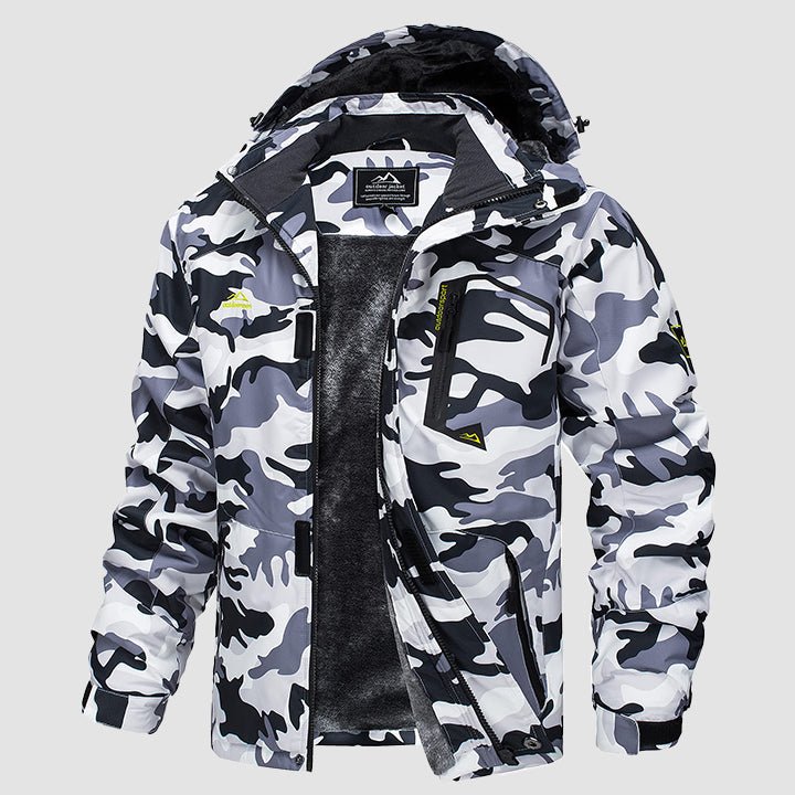Ethan Men's Water Repellent Ski Jacket Winter Fleece Lined-Men's Ski Winter Jacket-CAMOUFIT-Grey Camo-S-Camoufit