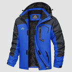 Ethan Men's Water Repellent Ski Jacket Winter Fleece Lined-Men's Ski Winter Jacket-CAMOUFIT-Bright Blue-S-Camoufit