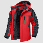 Arden Men's Fleece-Lined Water-Resistant Ski Jacket-Men's Ski Winter Jacket-CAMOUFIT-Red-XS-Camoufit
