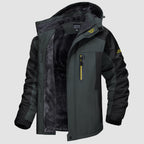 Arden Men's Fleece-Lined Water-Resistant Ski Jacket-Men's Ski Winter Jacket-CAMOUFIT-Dark Gray-XS-Camoufit