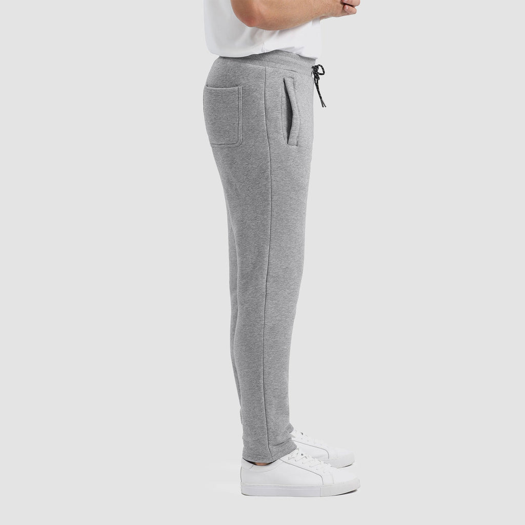 Luca Men's Sherpa-Lined Winter Fleece Sweatpants-Men's Fleece Sweatpants-CAMOUFIT-Light Gray-30-Camoufit