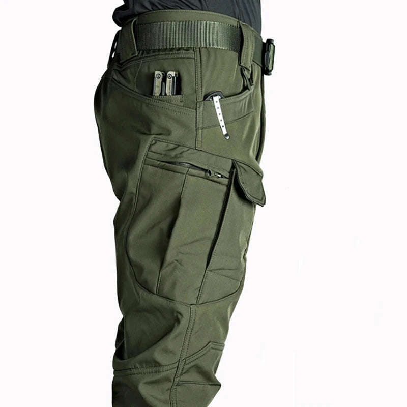 Ronan Men's Winter Tactical Cargo Pants – Water-Resistant Utility Fit-Tactical Cargo Pants-Khaki-M-Camoufit